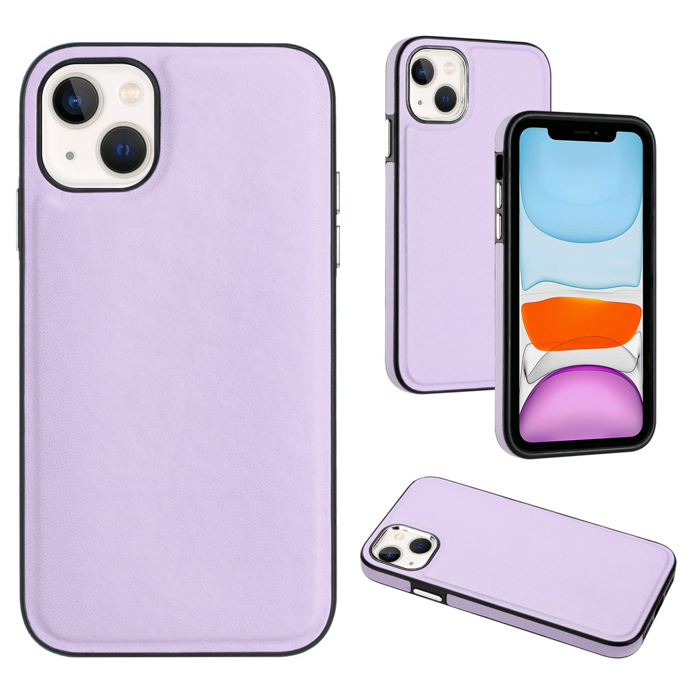  iPhone 15 Skal Läderbelagt Lila