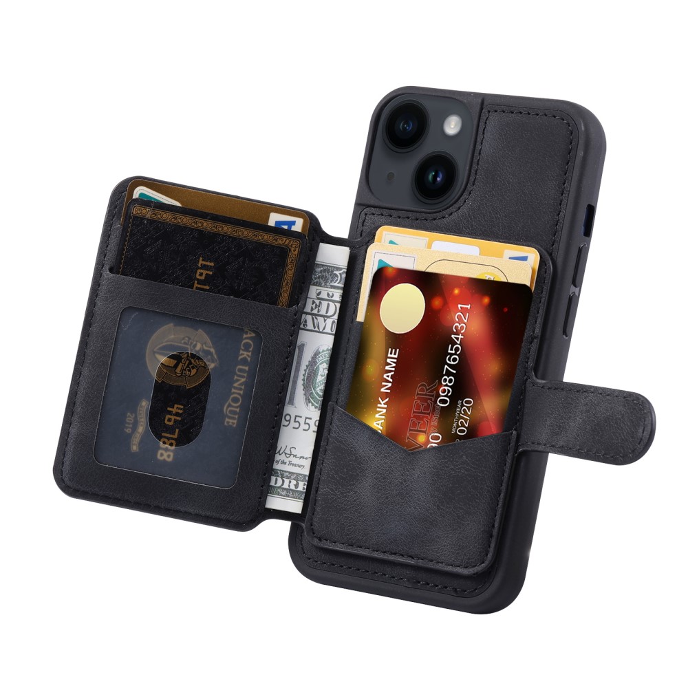  iPhone 15 Skal RFID Med Plånboksfunktion Svart