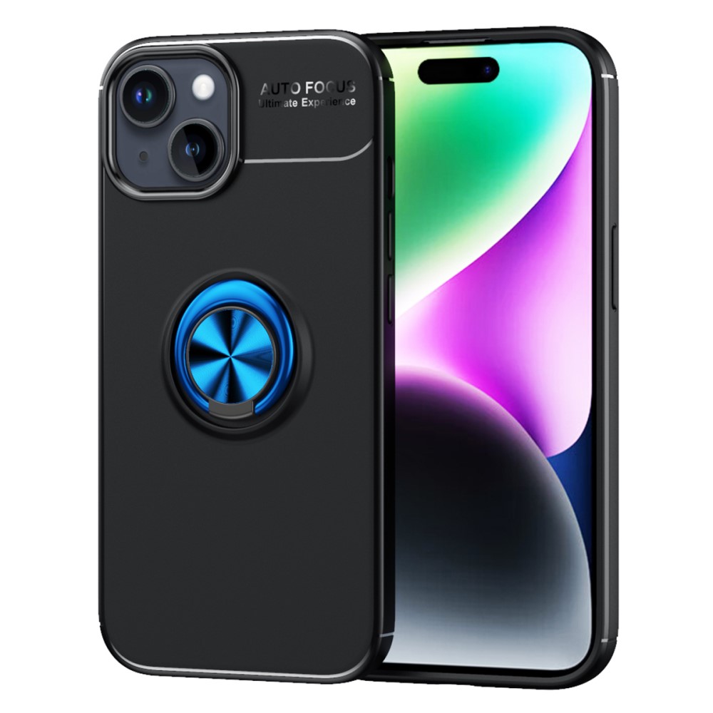  iPhone 15 Skal Ring Svart/Blå