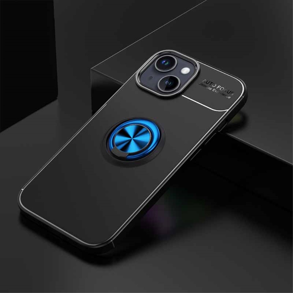  iPhone 15 Skal Ring Svart/Blå