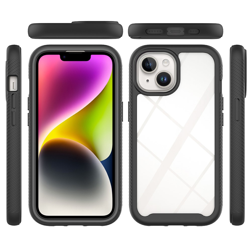  iPhone 15 Skal Shockproof Med Frontram Mörk Blå