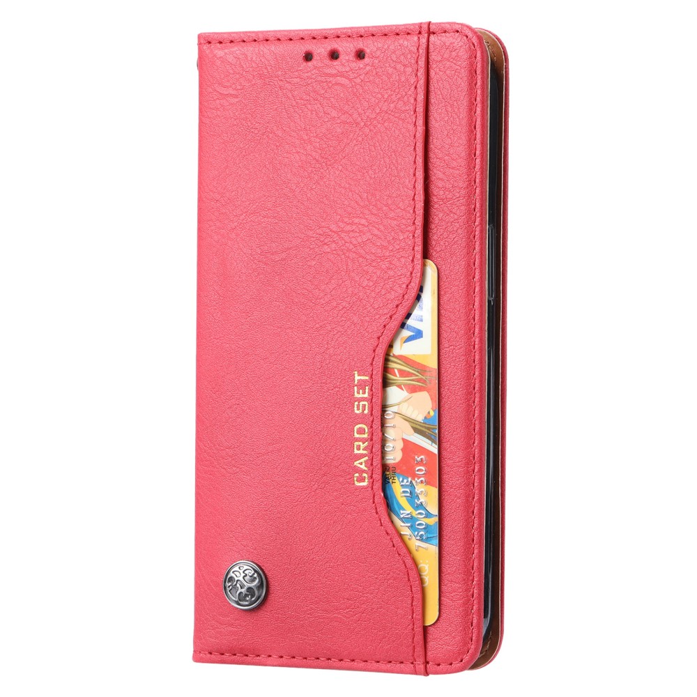  iPhone 15 Fodral Flip Med Frontficka Röd