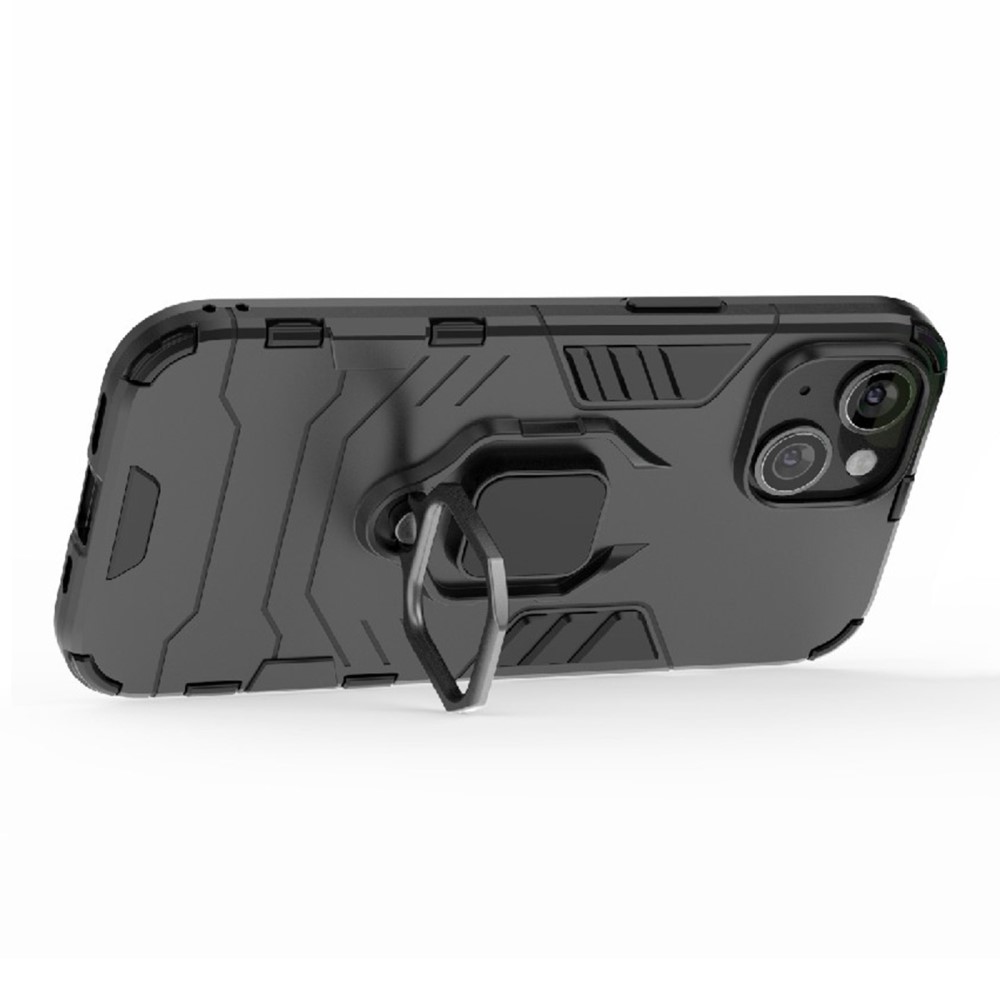 iPhone 15 Skal Hybrid Armor Ring Svart