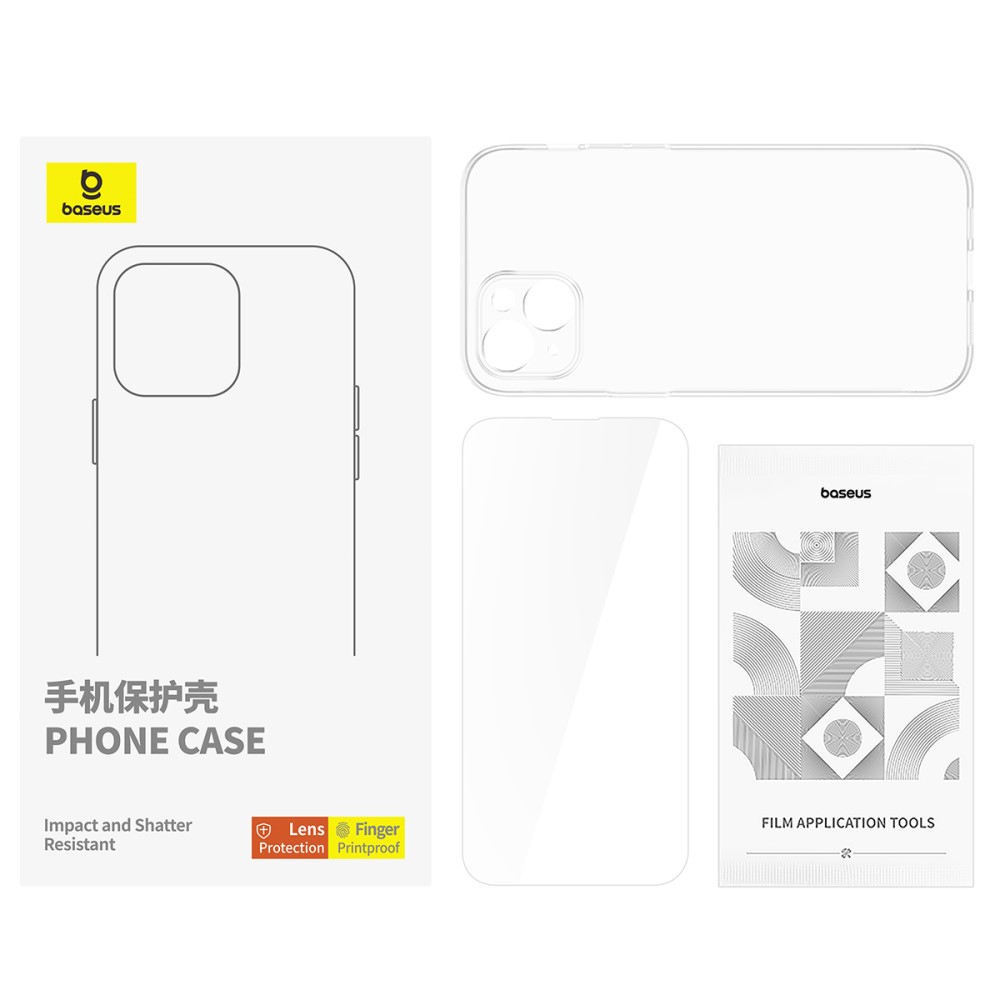 BASEUS BASEUS iPhone 15 Skal MagSafe Lucent Series Transparent
