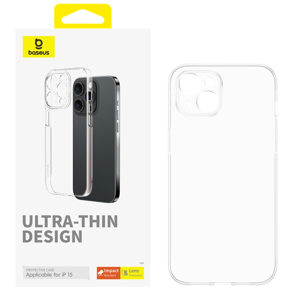 BASEUS BASEUS iPhone 15 Skal Lucent Series Transparent