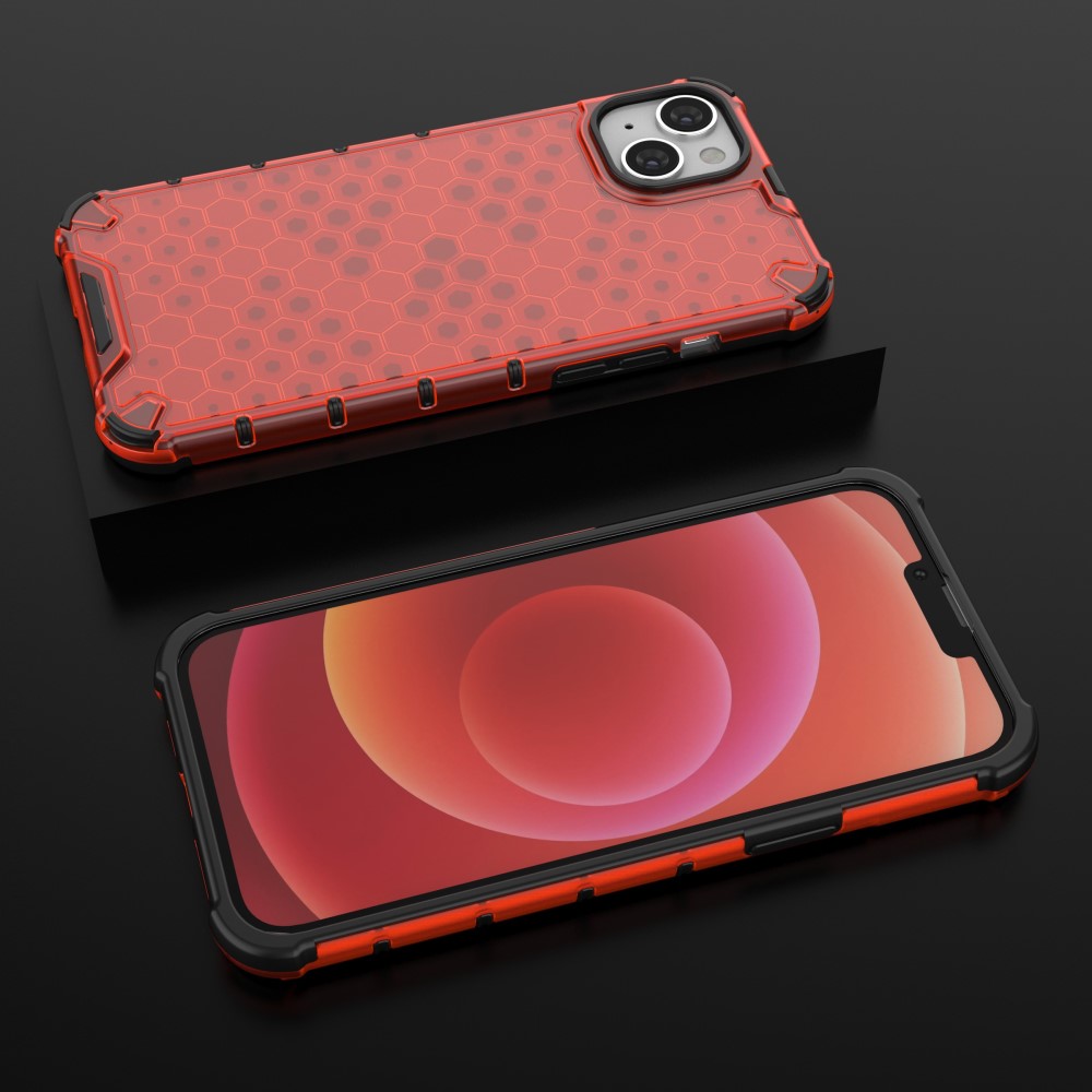 iPhone 15 Skal Honeycomb Shockproof Röd
