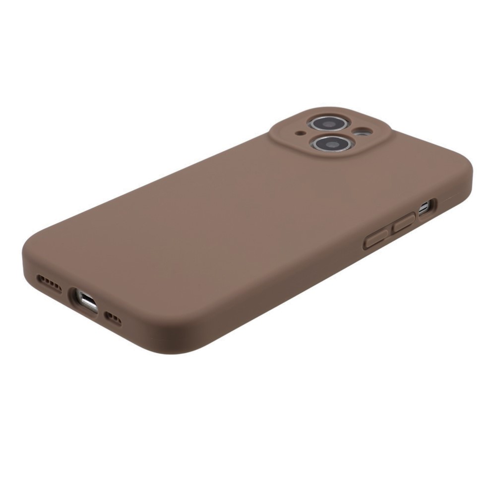  iPhone 15 Skal Liquid Silikon Khaki
