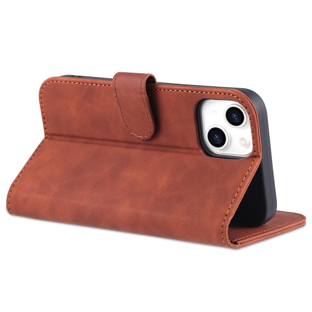 AZNS AZNS iPhone 15 Fodral Retro Läder Brun