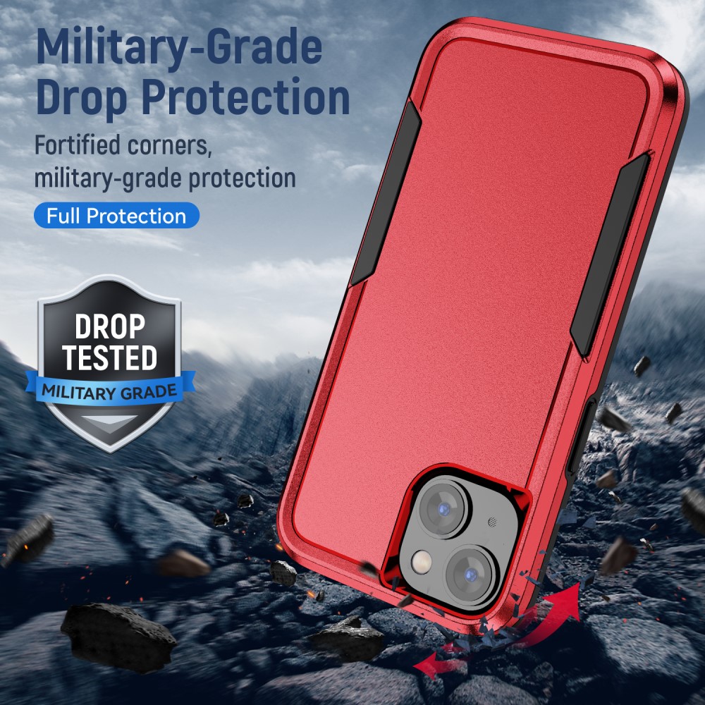  iPhone 15 Skal Hybrid Tough Armor Röd