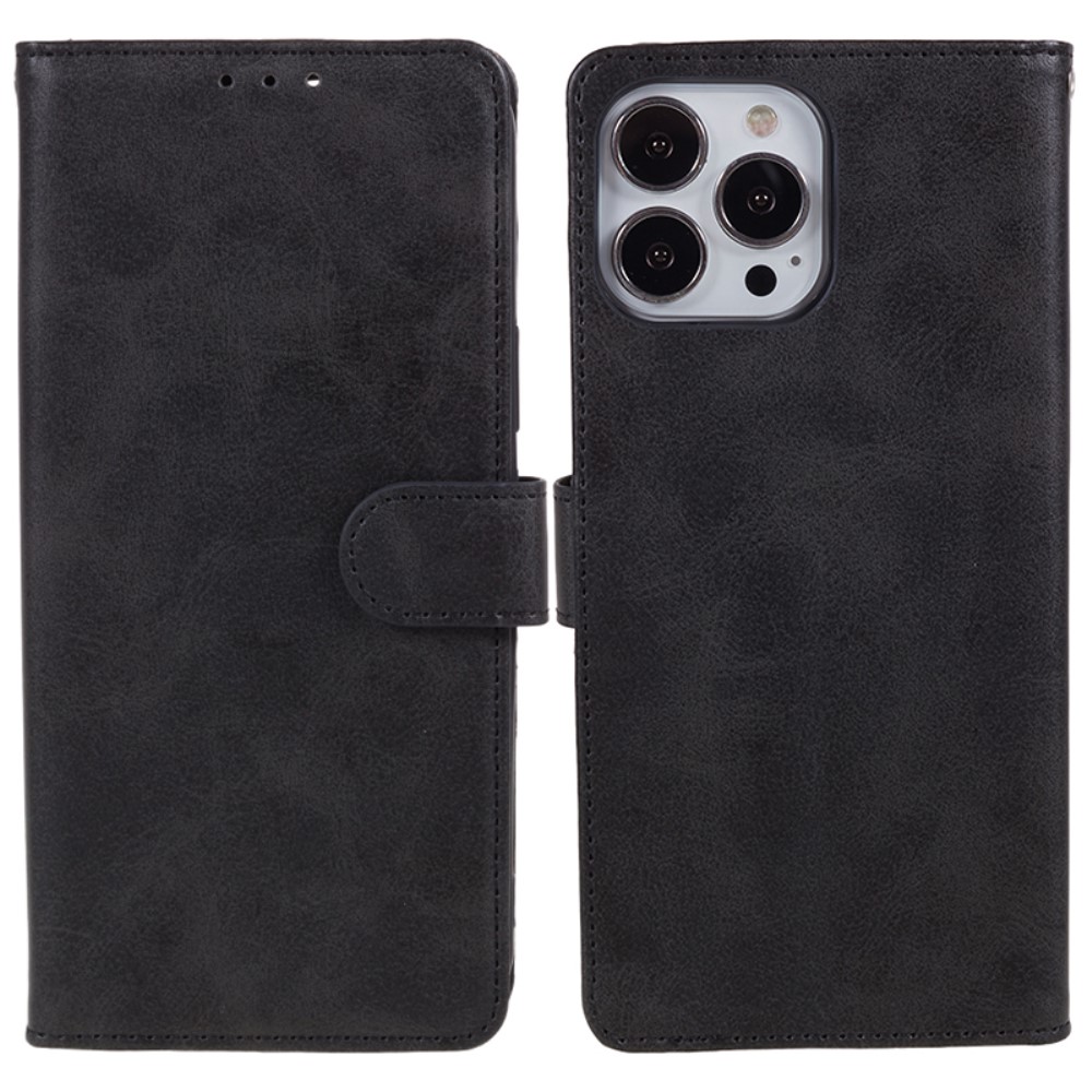  iPhone 15 Fodral PU Läder Svart