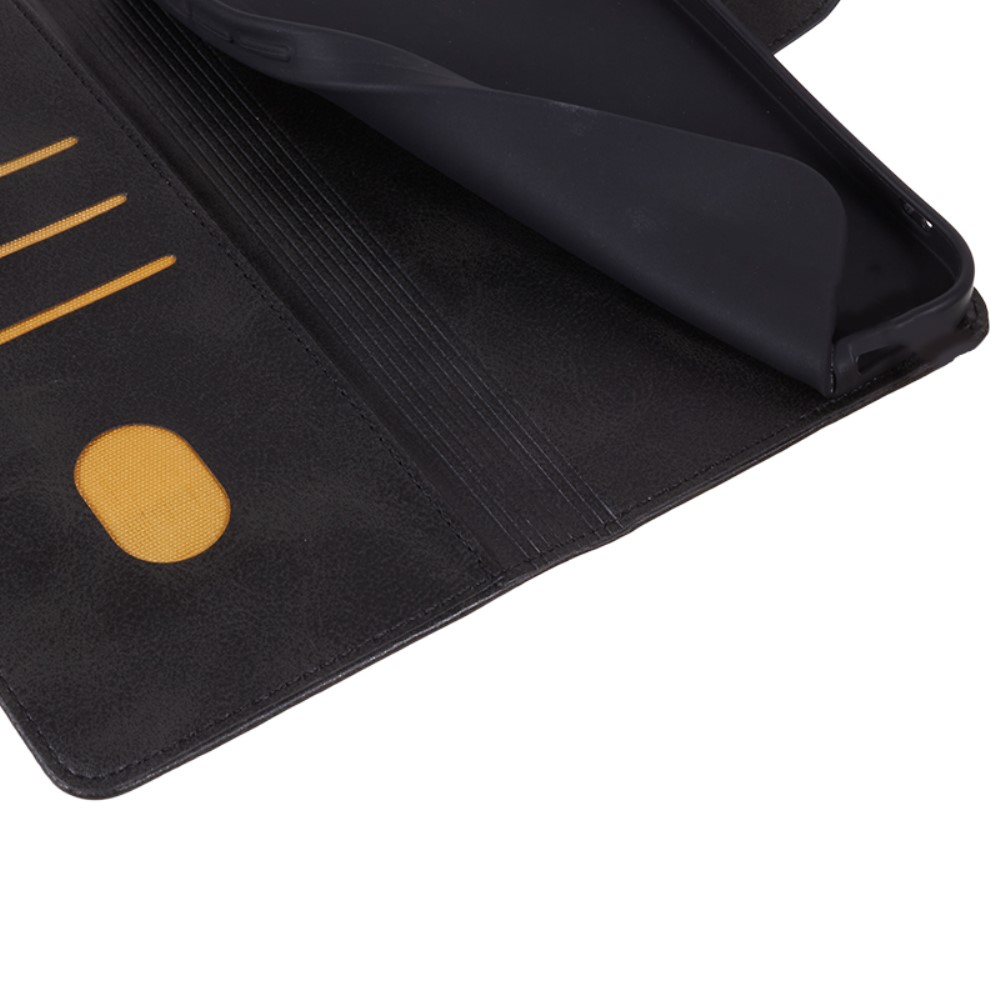  iPhone 15 Fodral PU Läder Svart
