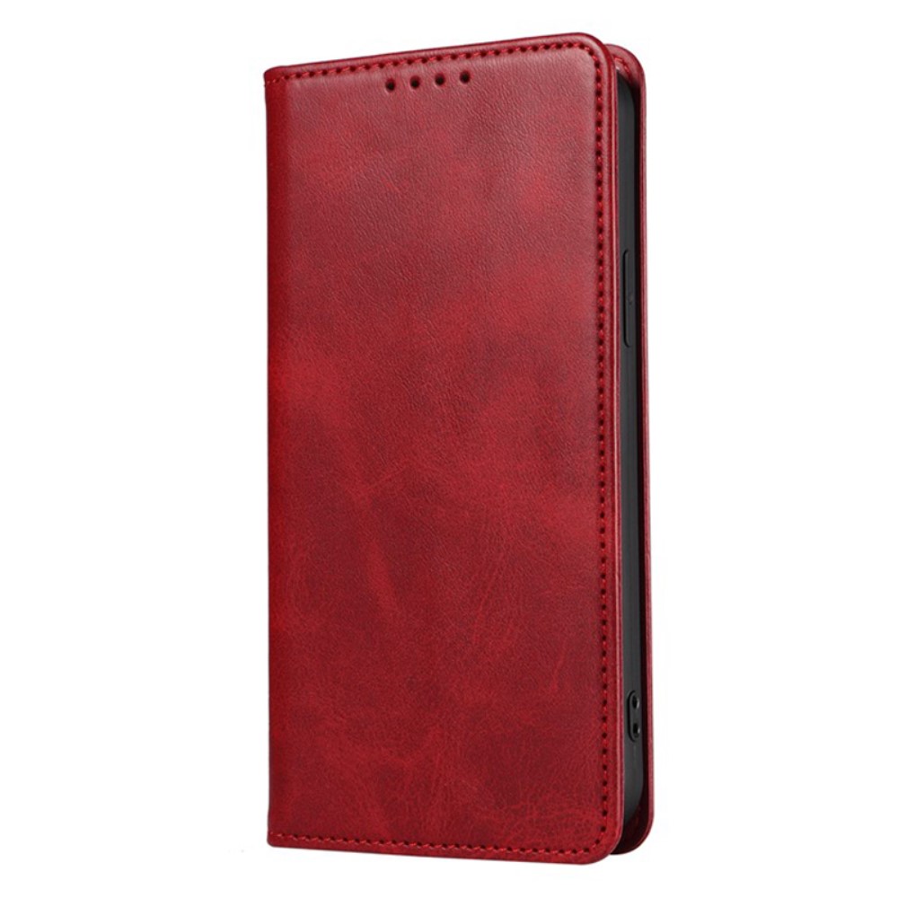  iPhone 15 Fodral Flip Läder Röd
