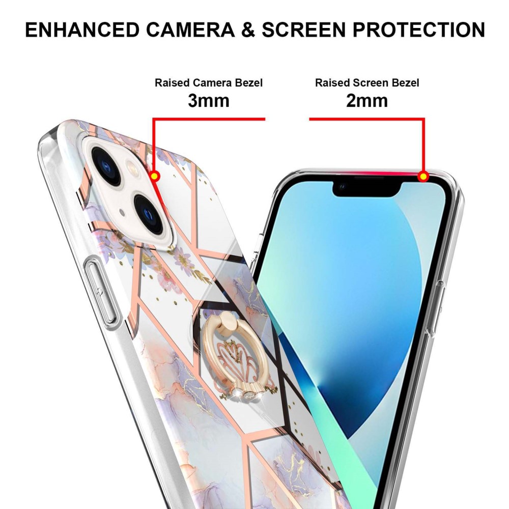  iPhone 15 Skal Marmor Ring Krona