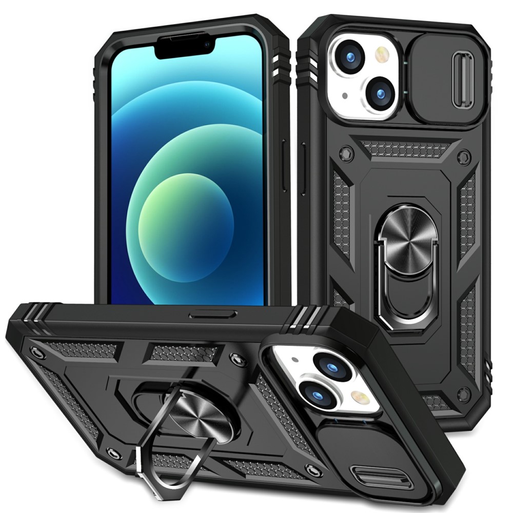  iPhone 15 Skal CamShield Armor Ring Svart