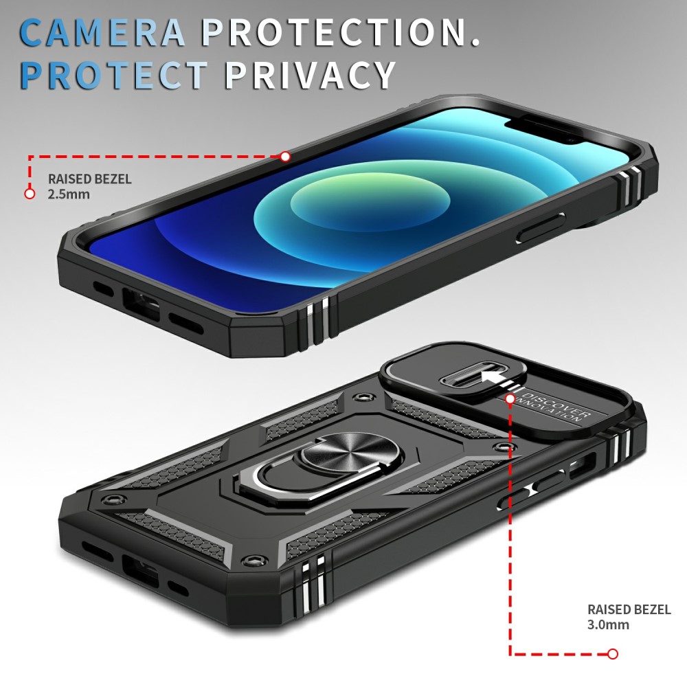  iPhone 15 Skal CamShield Armor Ring Svart