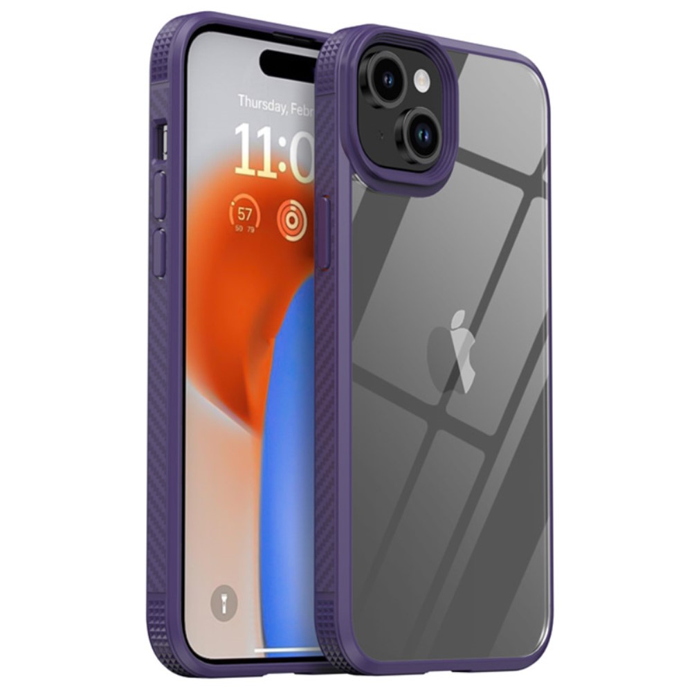IPAKY IPAKY iPhone 15 Skal Hybrid Anti-Slip Lila