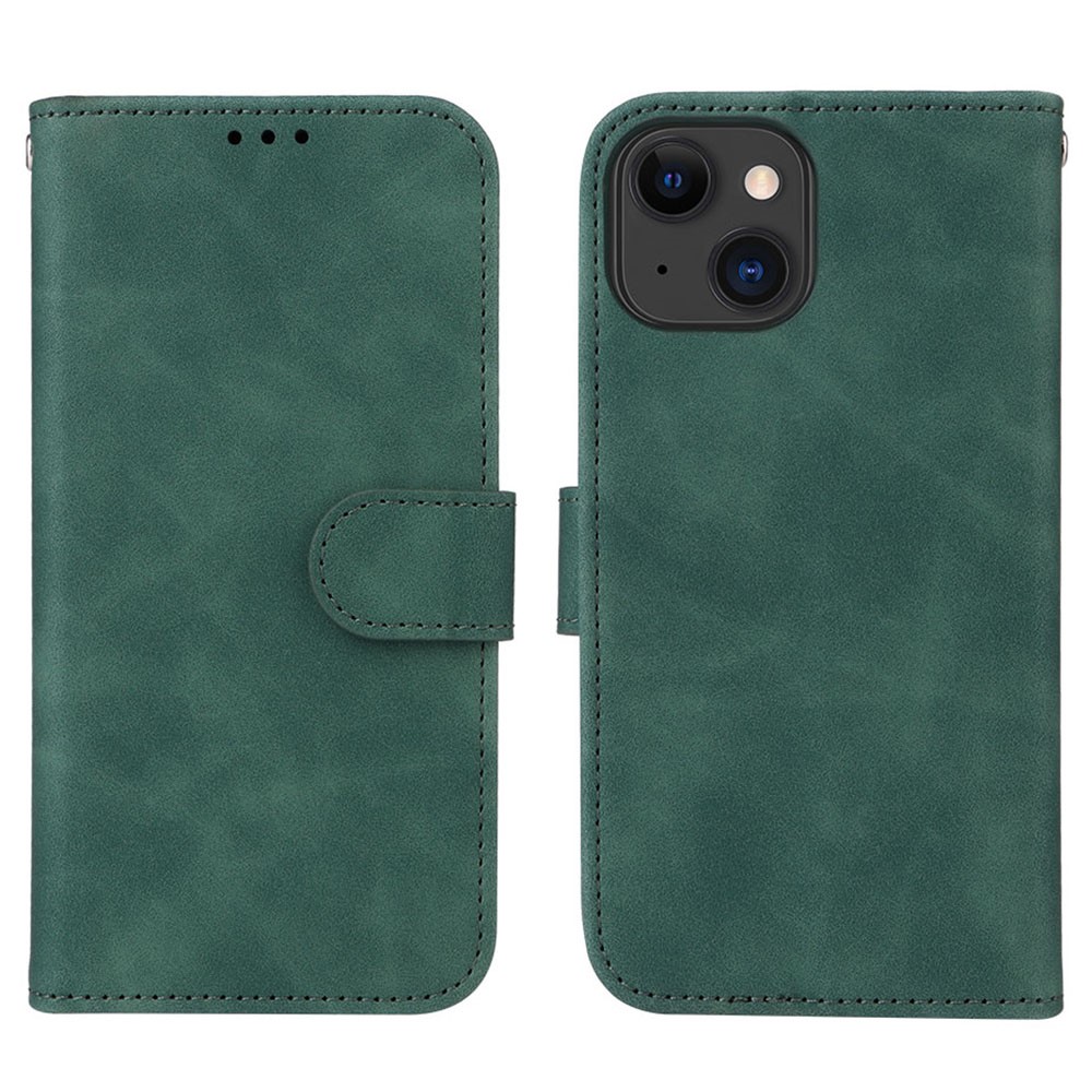  iPhone 15 Fodral Skin Touch Läder Grön