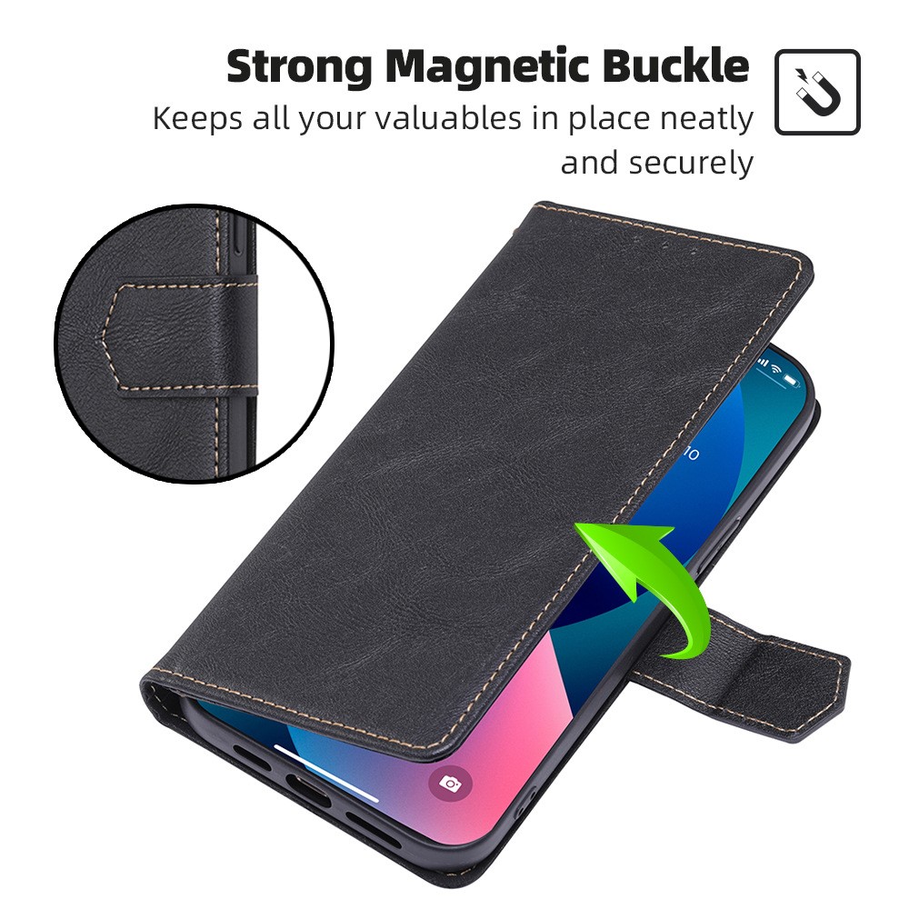  iPhone 15 Fodral RFID Läder Brun
