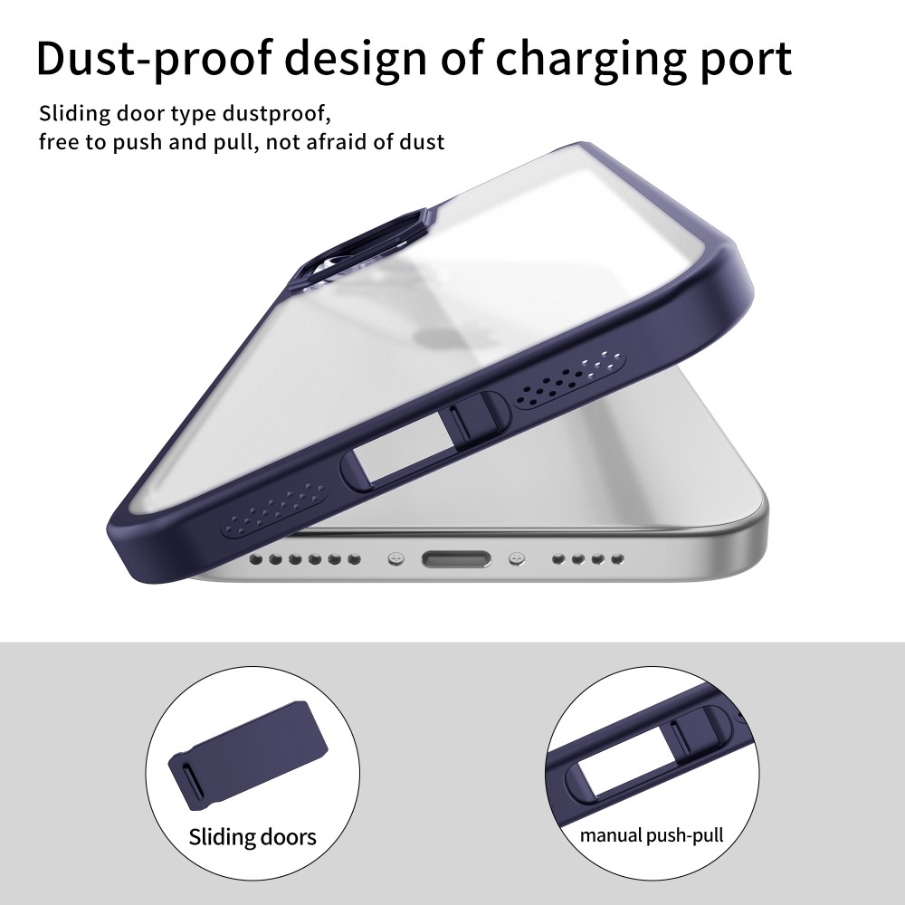 LEEU DESIGN LEEU DESIGN iPhone 15 Skal Hybrid Matt Blå