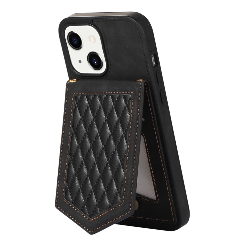  iPhone 15 Skal RFID Kortfack Med Snodd Svart
