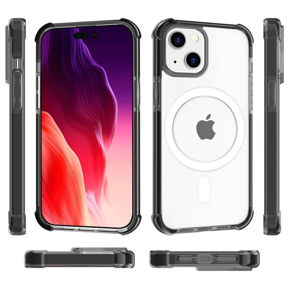  iPhone 15 Plus Skal MagSafe Shockproof Hybrid Svart