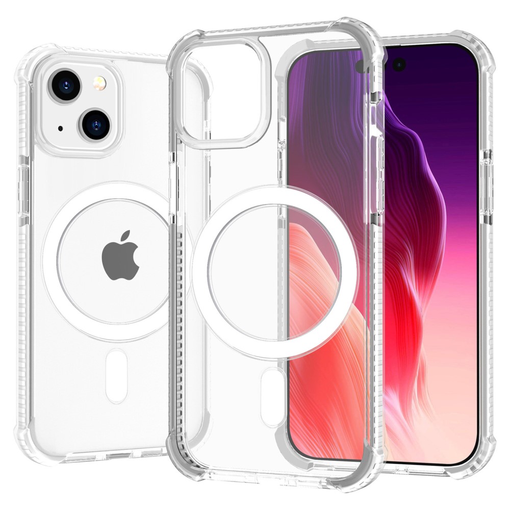  iPhone 15 Plus Skal MagSafe Shockproof Hybrid Vit