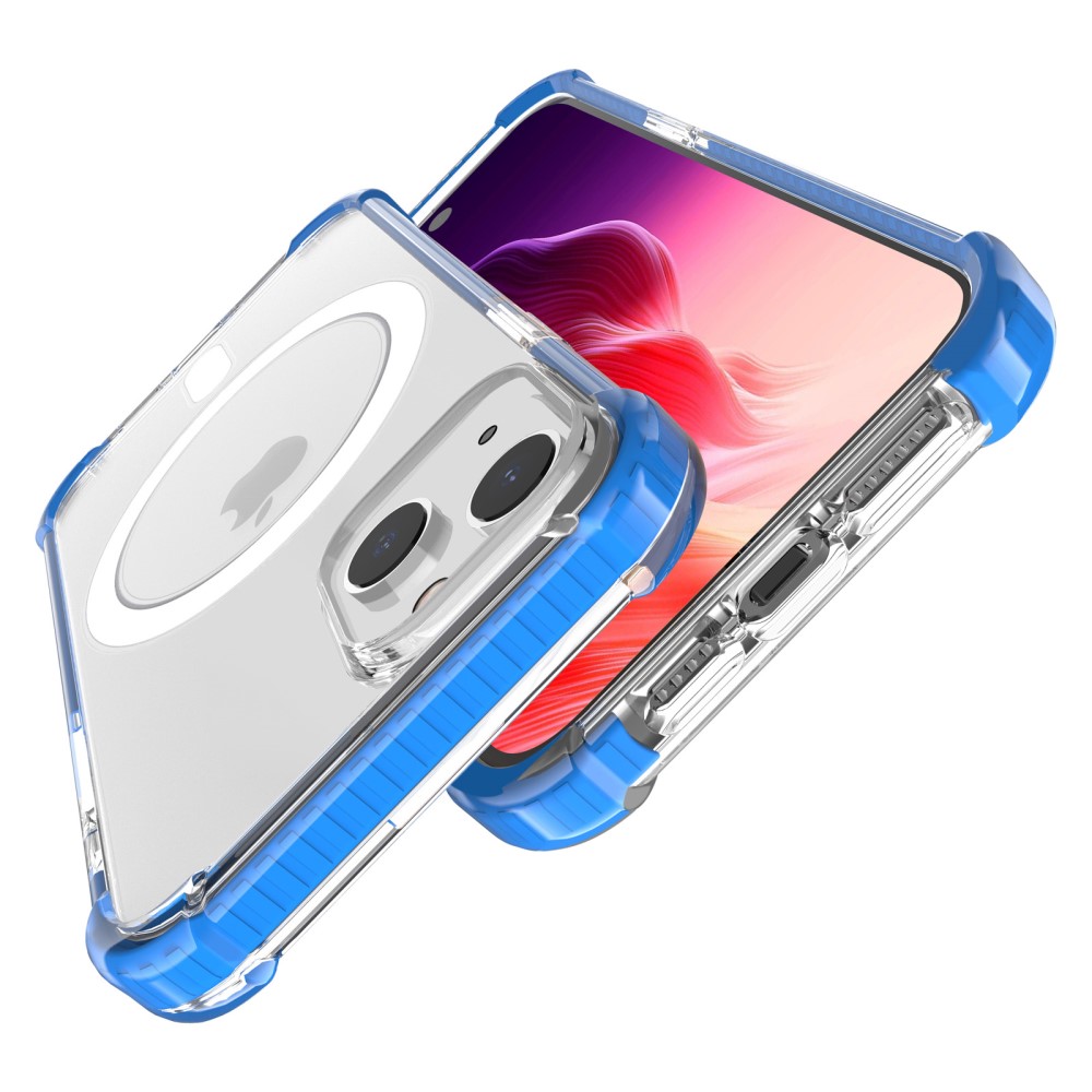  iPhone 15 Plus Skal MagSafe Shockproof Hybrid Blå