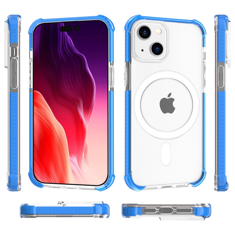  iPhone 15 Plus Skal MagSafe Shockproof Hybrid Blå