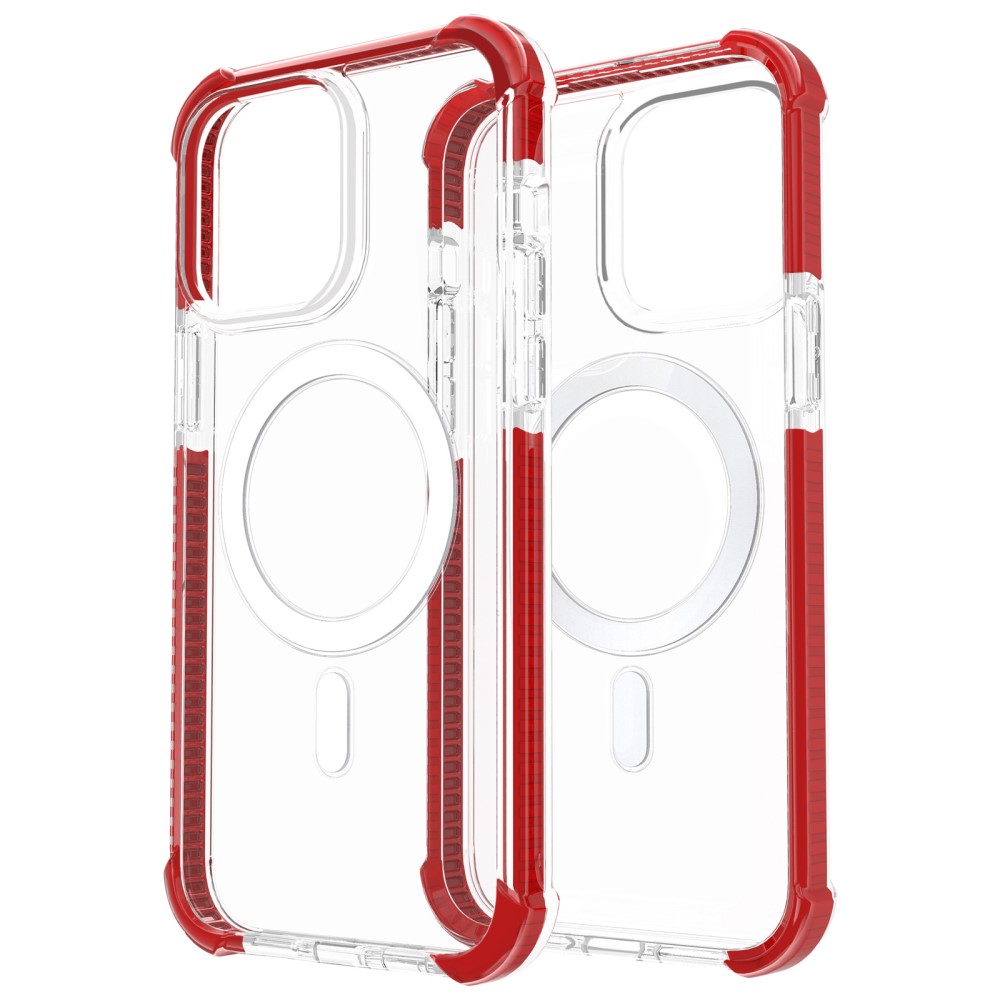  iPhone 15 Plus Skal MagSafe Shockproof Hybrid Röd