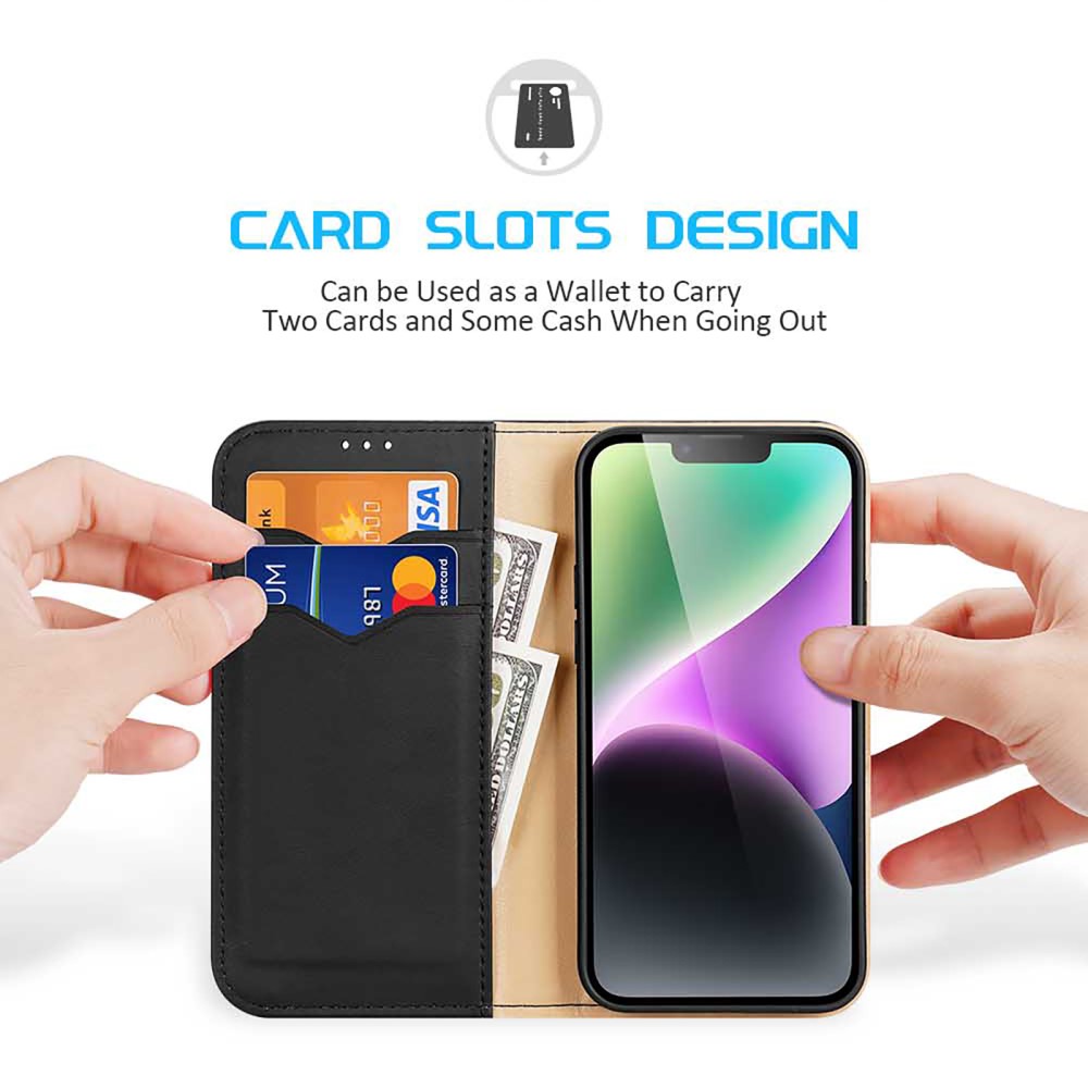 DUX DUCIS DUX DUCIS iPhone 15 Plus Fodral RFID Läder Svart