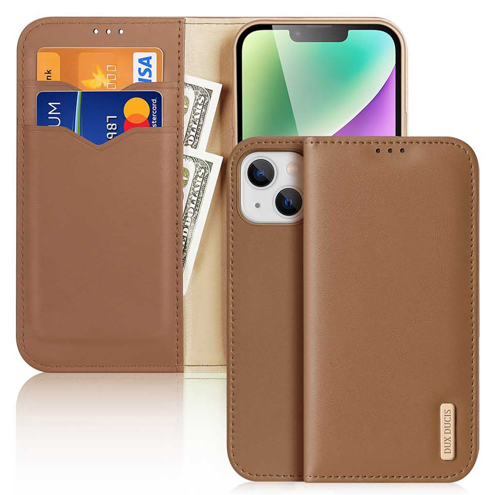 DUX DUCIS DUX DUCIS iPhone 15 Plus Fodral RFID Läder Brun