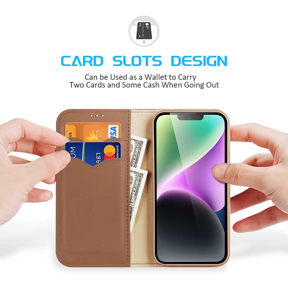 DUX DUCIS DUX DUCIS iPhone 15 Plus Fodral RFID Läder Brun