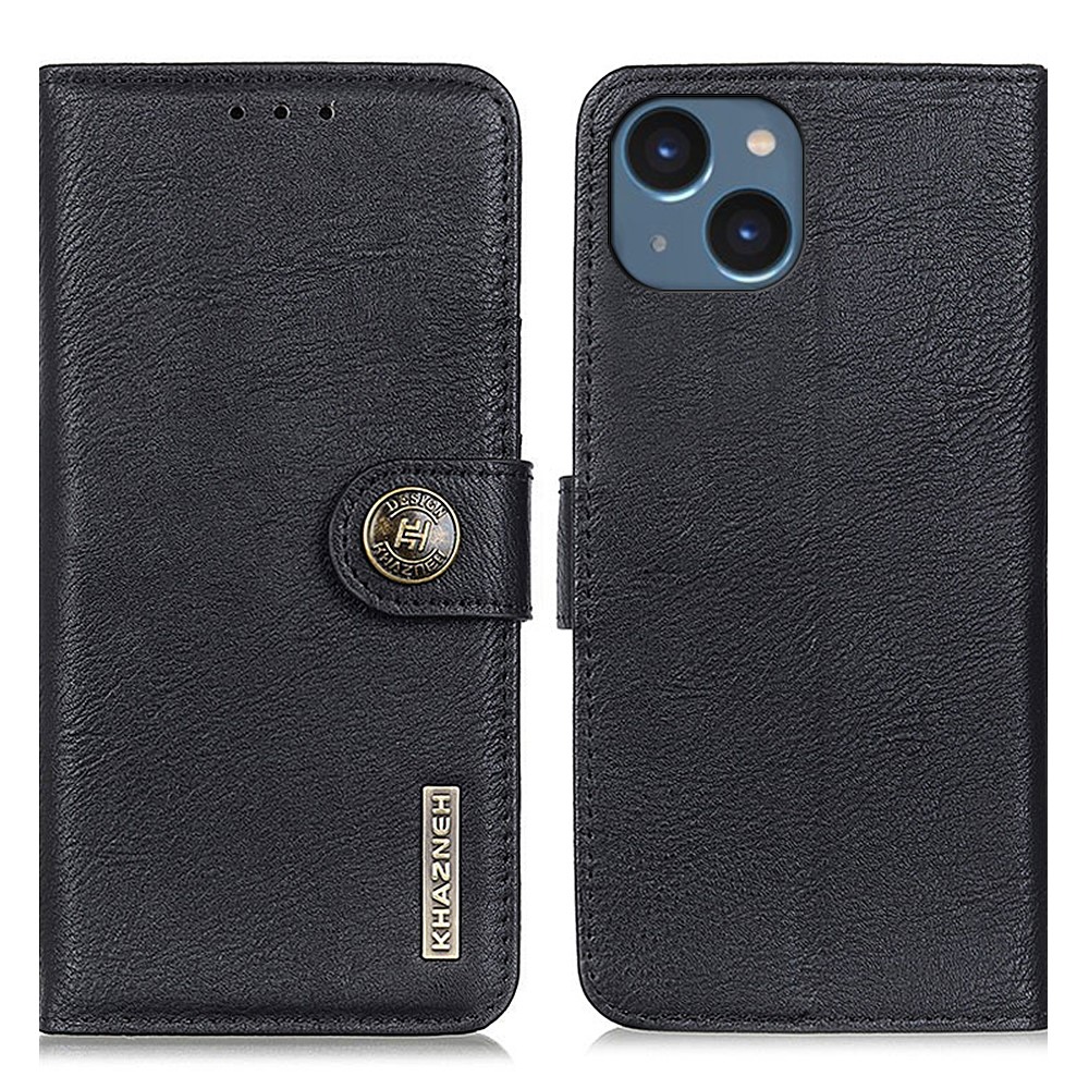 KHAZNEH KHAZNEH iPhone 15 Plus Fodral Läder Svart