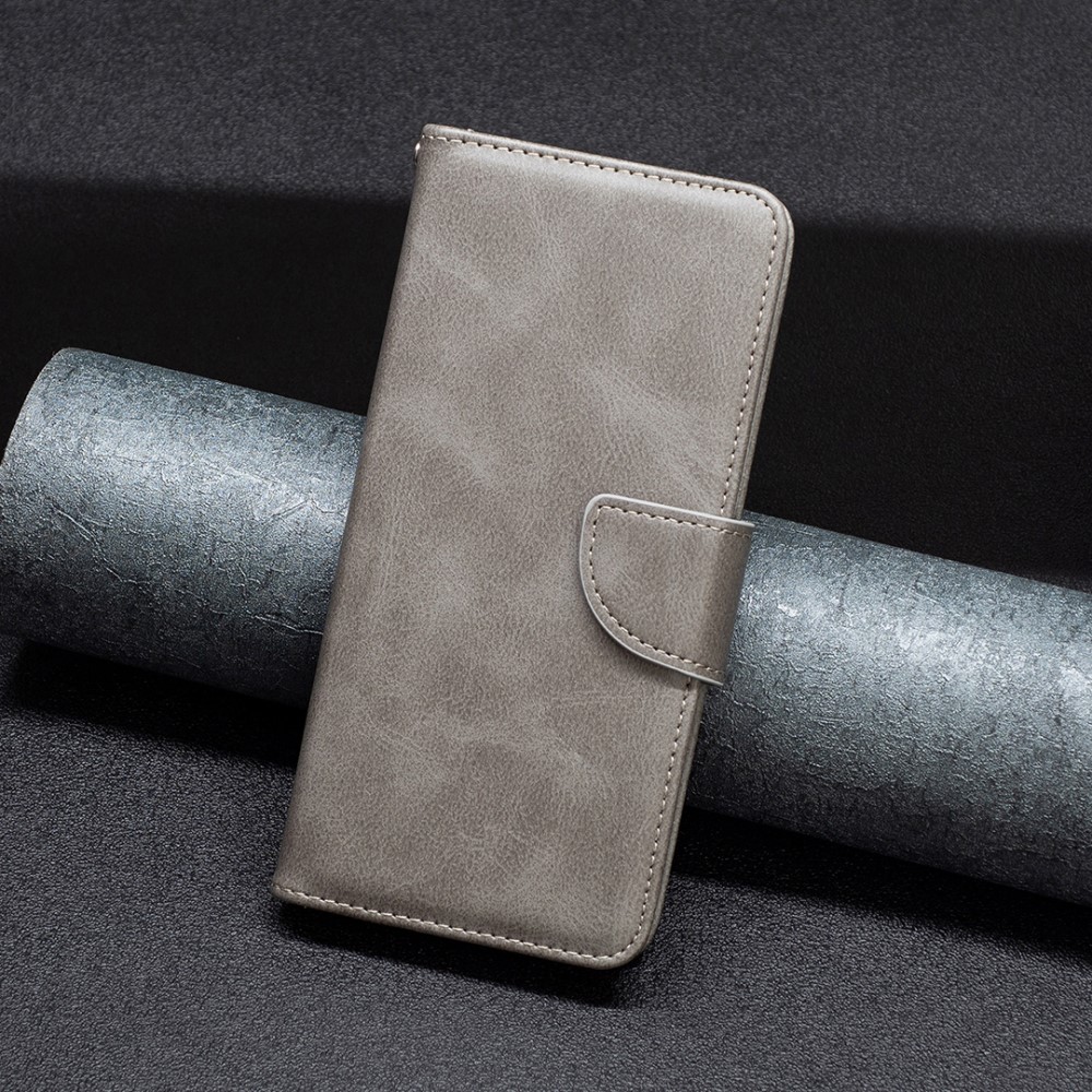  iPhone 15 Plus Fodral Shark Solid Läder Grå