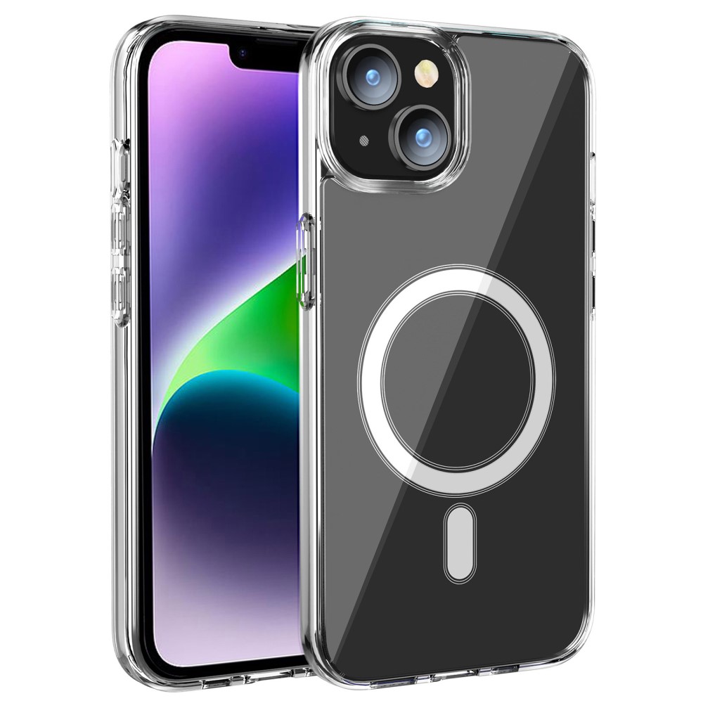  iPhone 15 Plus Skal MagSafe Hybrid Transparent