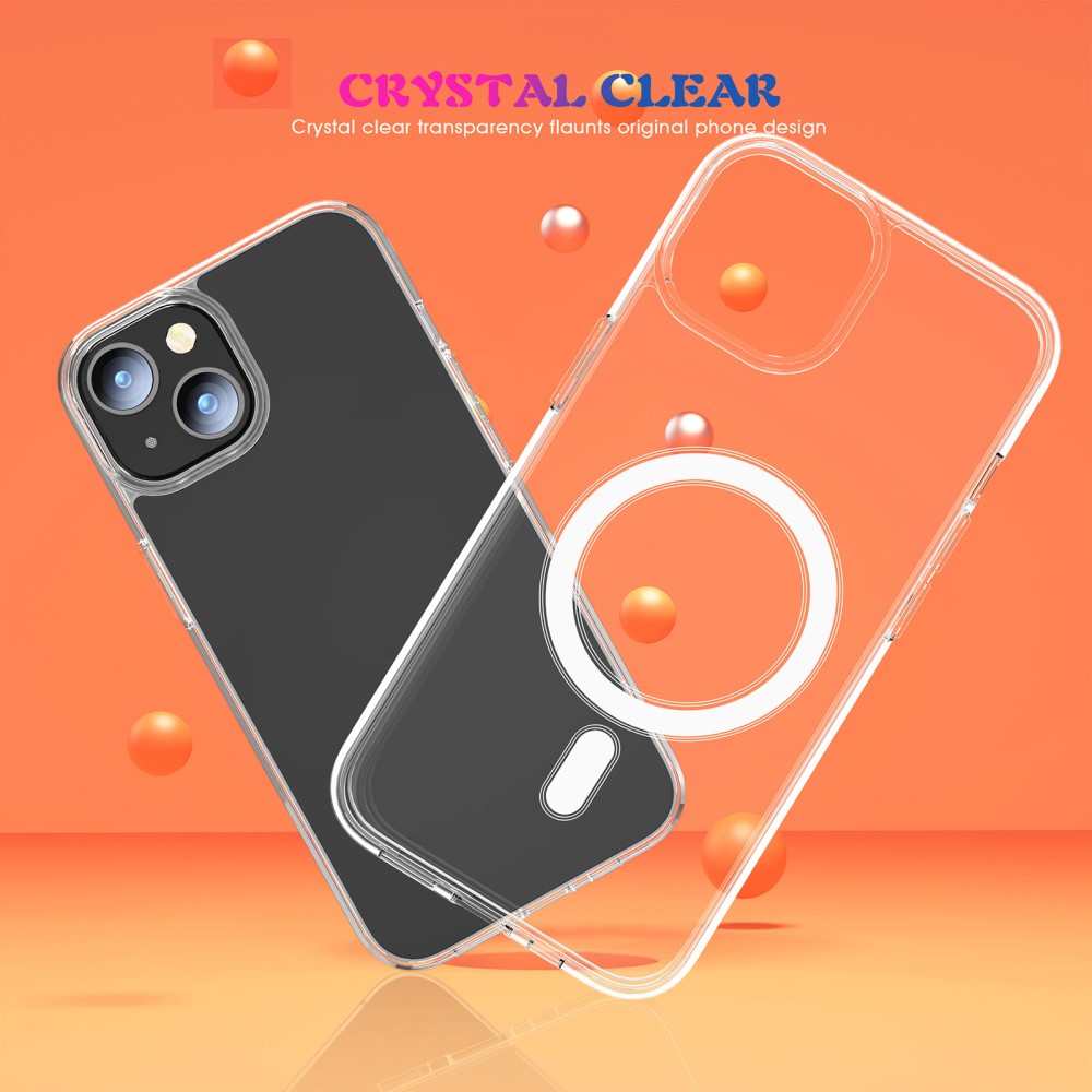  iPhone 15 Plus Skal MagSafe Hybrid Transparent