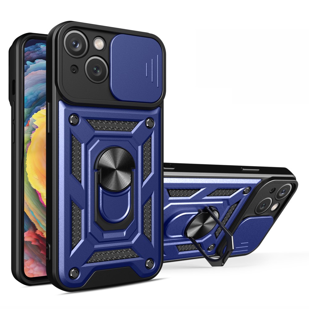  iPhone 15 Plus Skal CamShield Hybrid Ring Blå