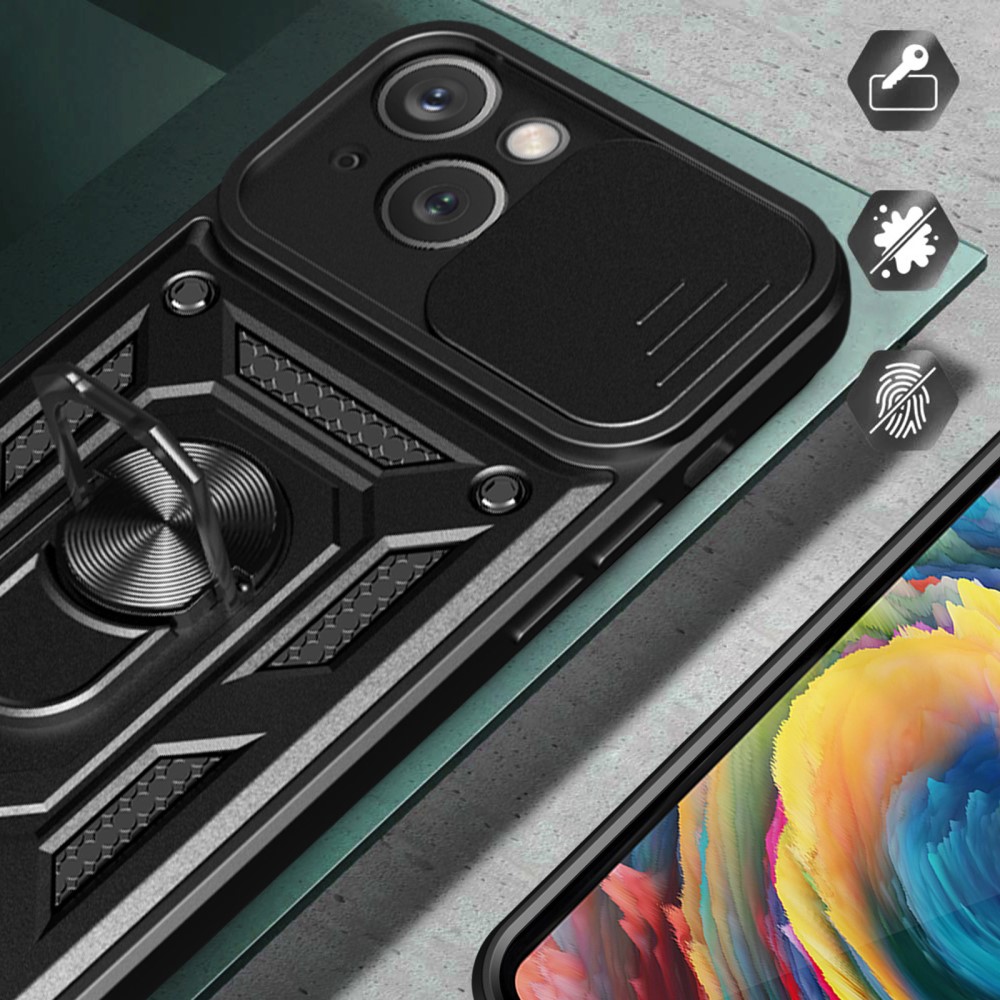  iPhone 15 Plus Skal CamShield Hybrid Ring Roséguld