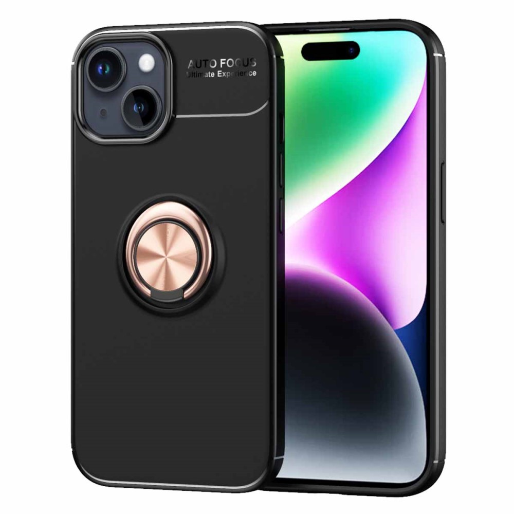  iPhone 15 Plus Skal Ring Svart/Roséguld