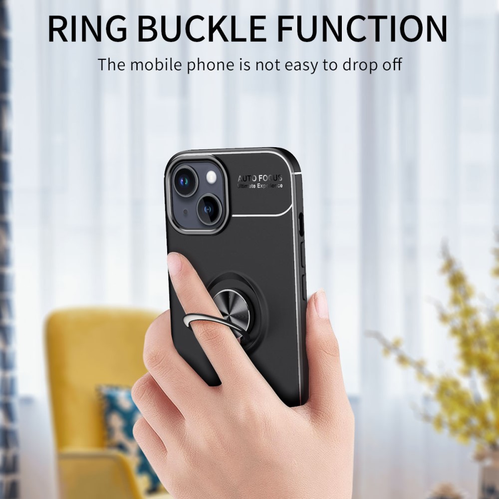  iPhone 15 Plus Skal Ring Svart/Roséguld