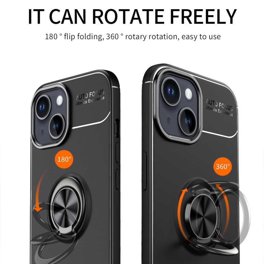  iPhone 15 Plus Skal Ring Svart/Blå
