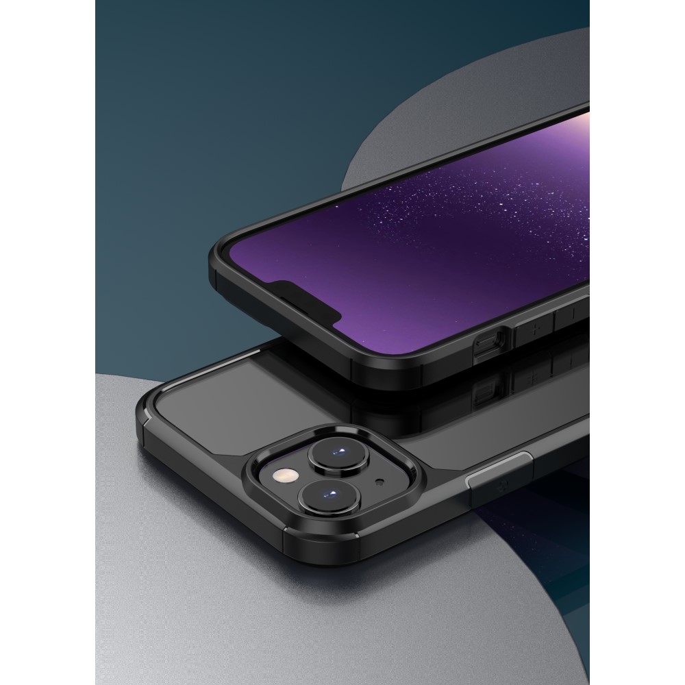  iPhone 15 Plus Skal Defense Armor Hybrid Svartgrön