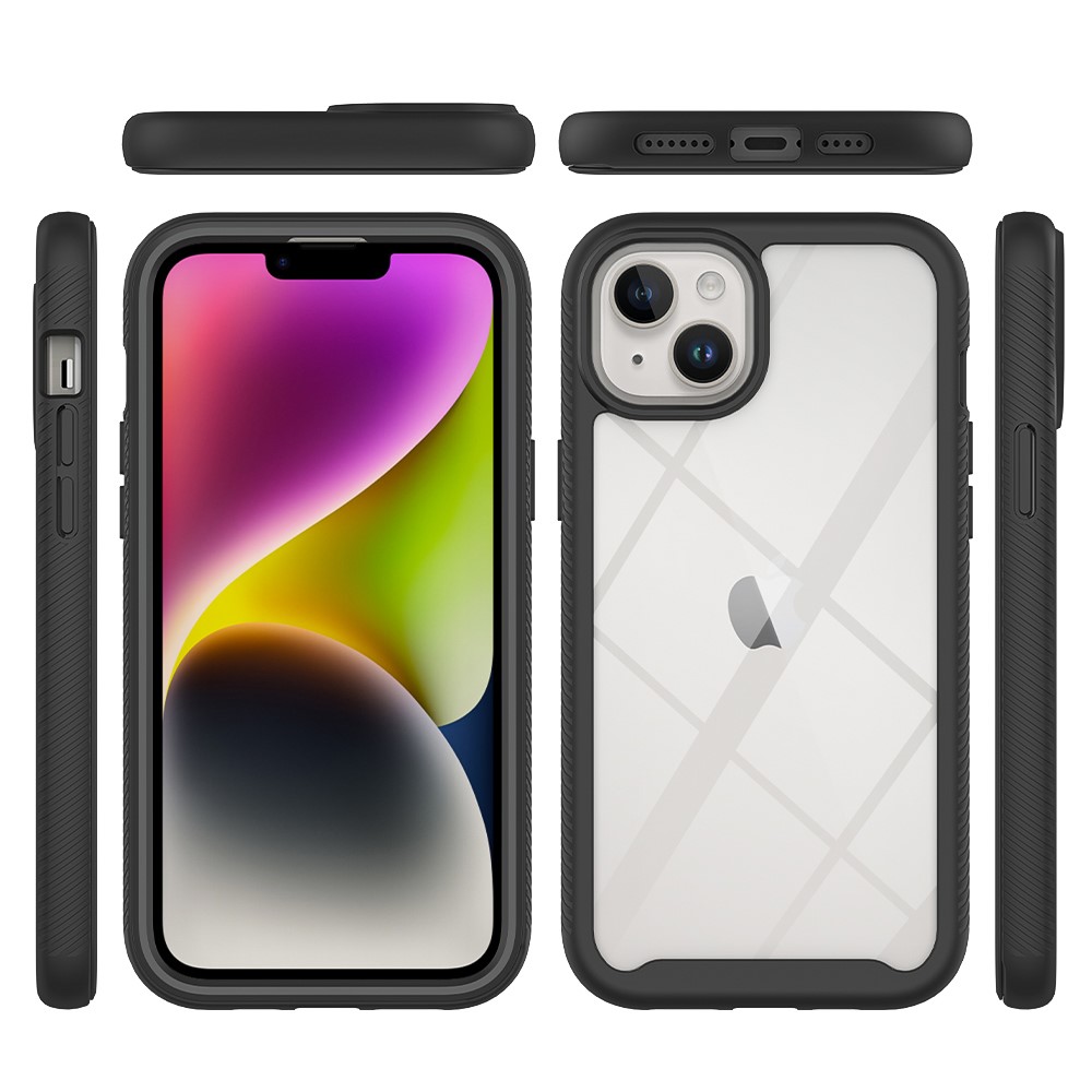  iPhone 15 Plus Skal Shockproof Med Frontram Rosaröd