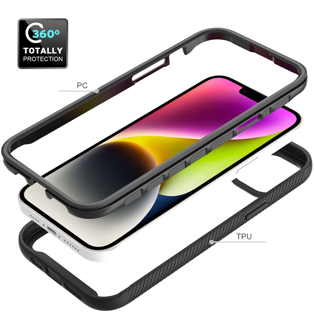  iPhone 15 Plus Skal Shockproof Med Frontram Rosaröd