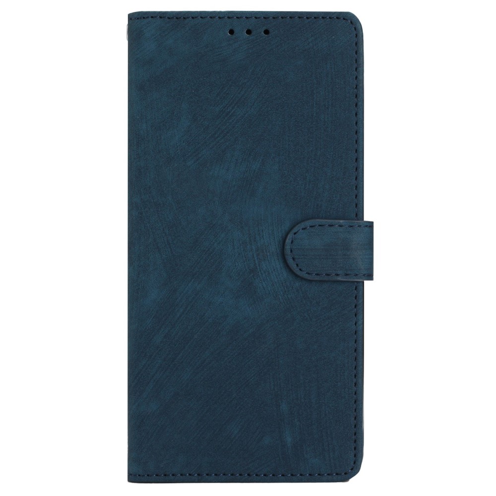  iPhone 15 Plus Fodral Skin Touch Läder Blå