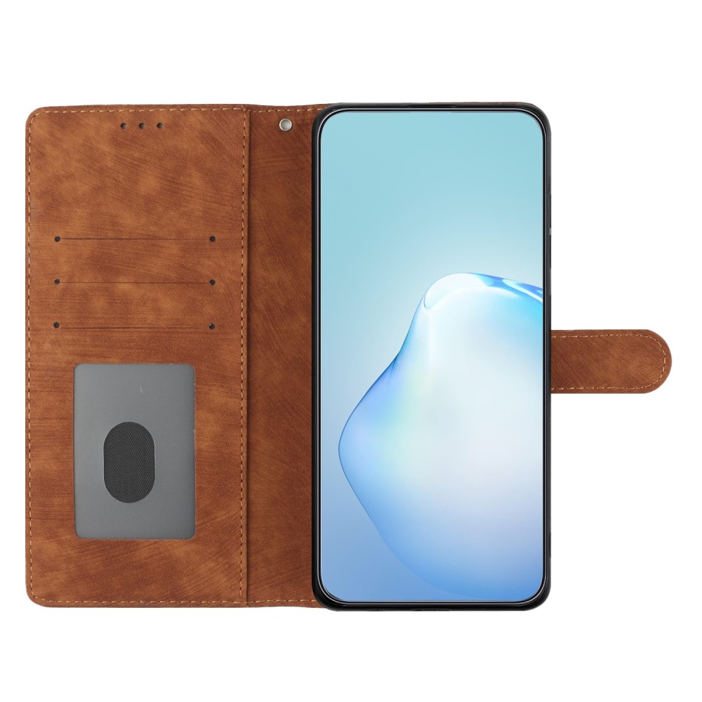  iPhone 15 Plus Fodral Skin Touch Läder Brun