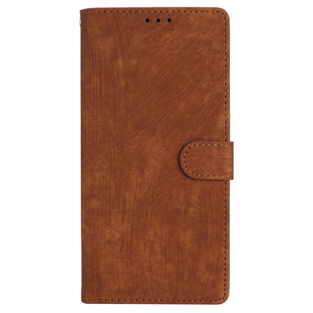  iPhone 15 Plus Fodral Skin Touch Läder Brun