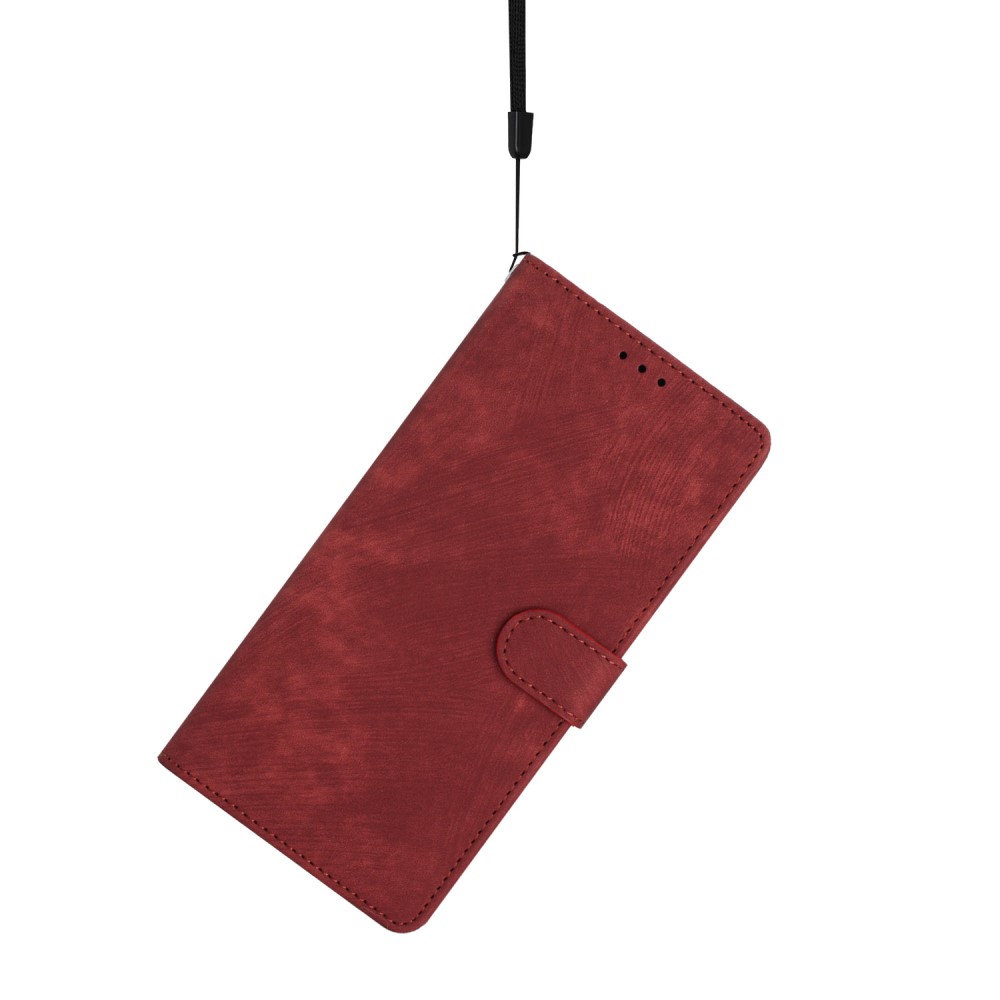  iPhone 15 Plus Fodral Skin Touch Läder Röd