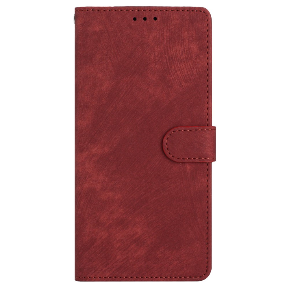  iPhone 15 Plus Fodral Skin Touch Läder Röd