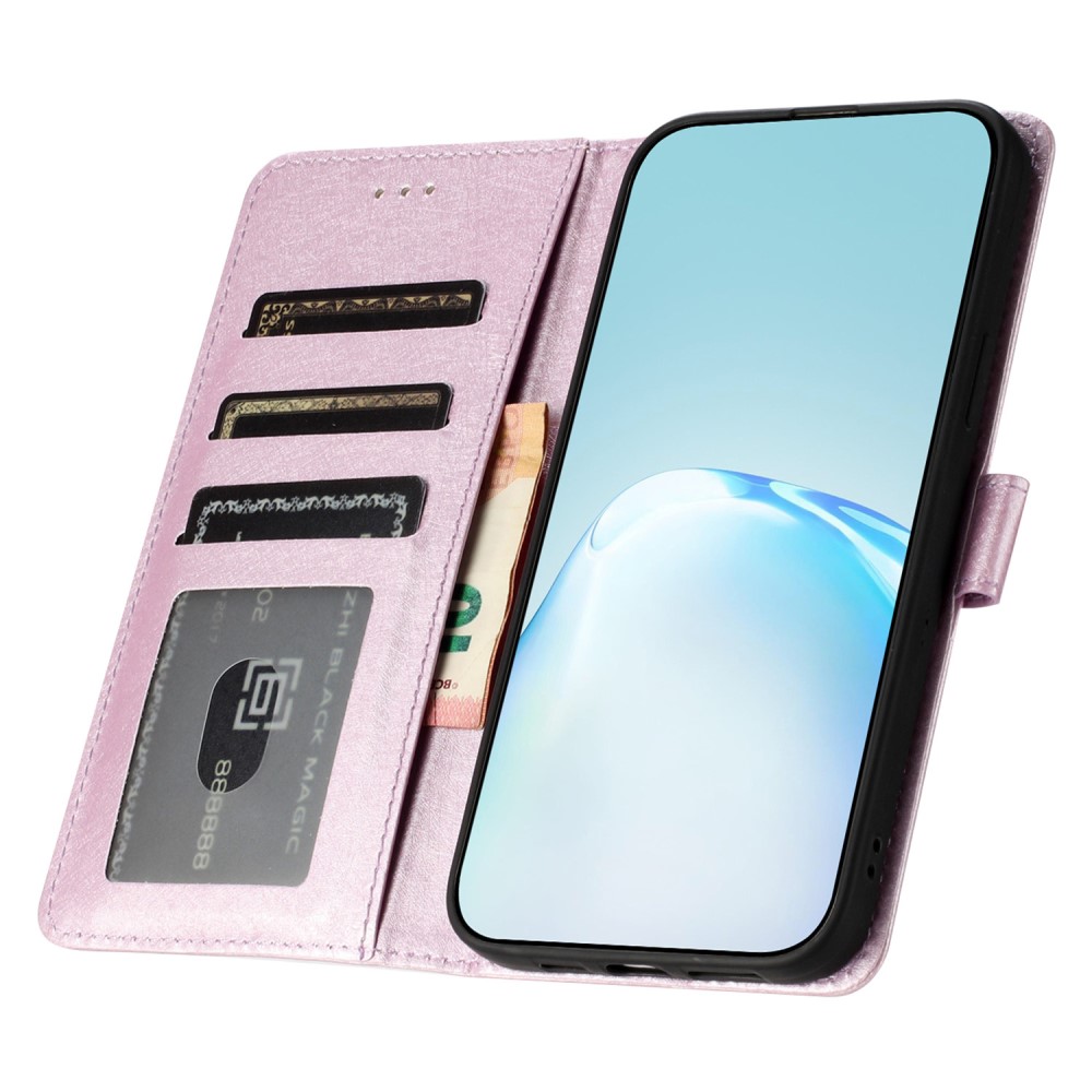  iPhone 15 Plus Fodral Silk Textur Med Snodd Lila